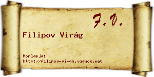 Filipov Virág névjegykártya
