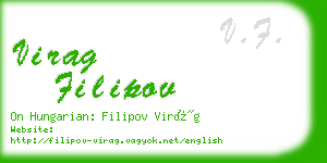 virag filipov business card